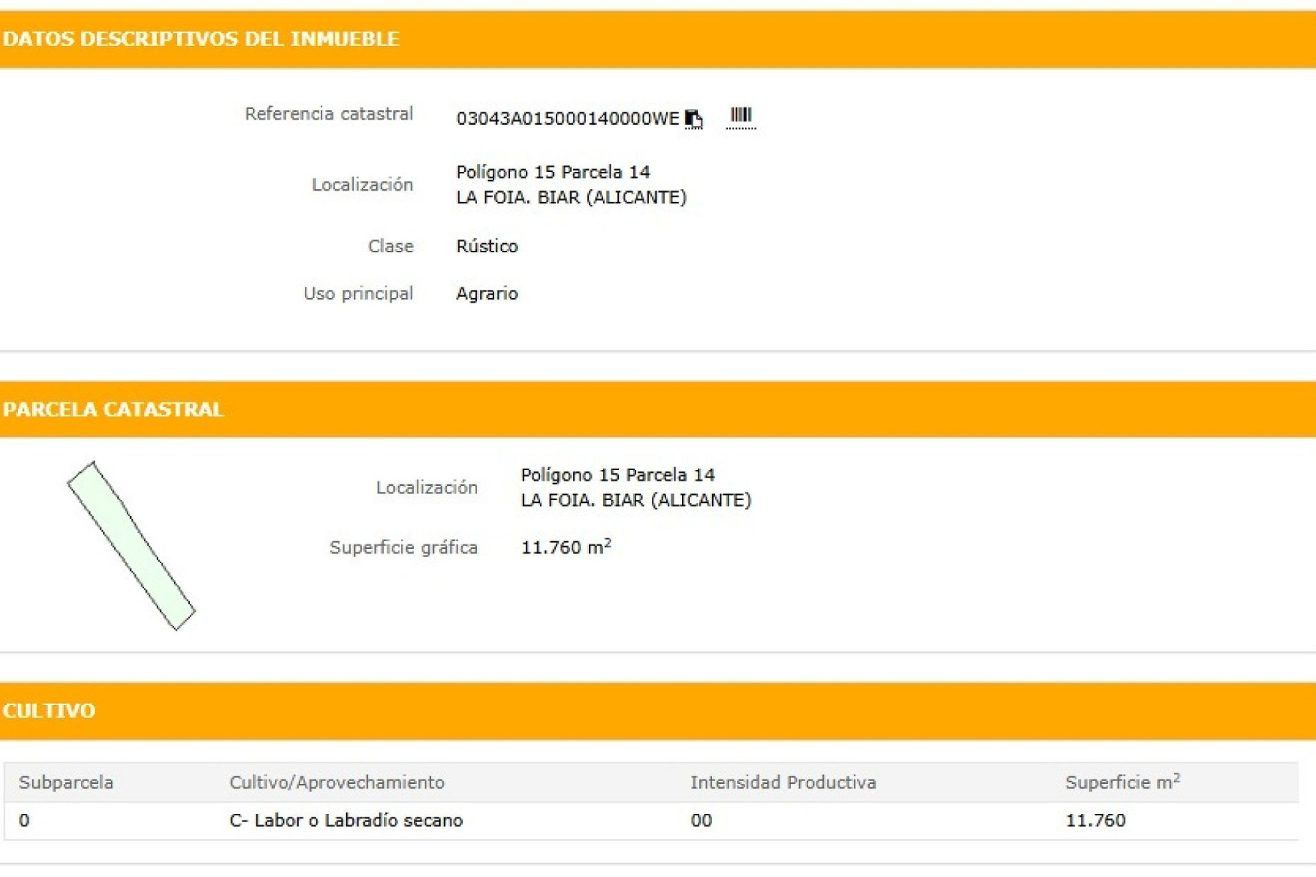 Herverkoop - Land -
Biar