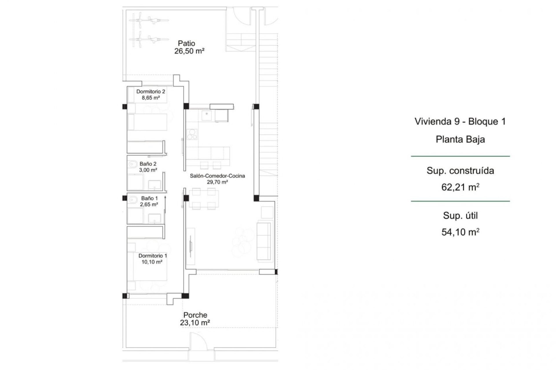 New Build - Bungalow -
Orihuela Costa - PAU 26