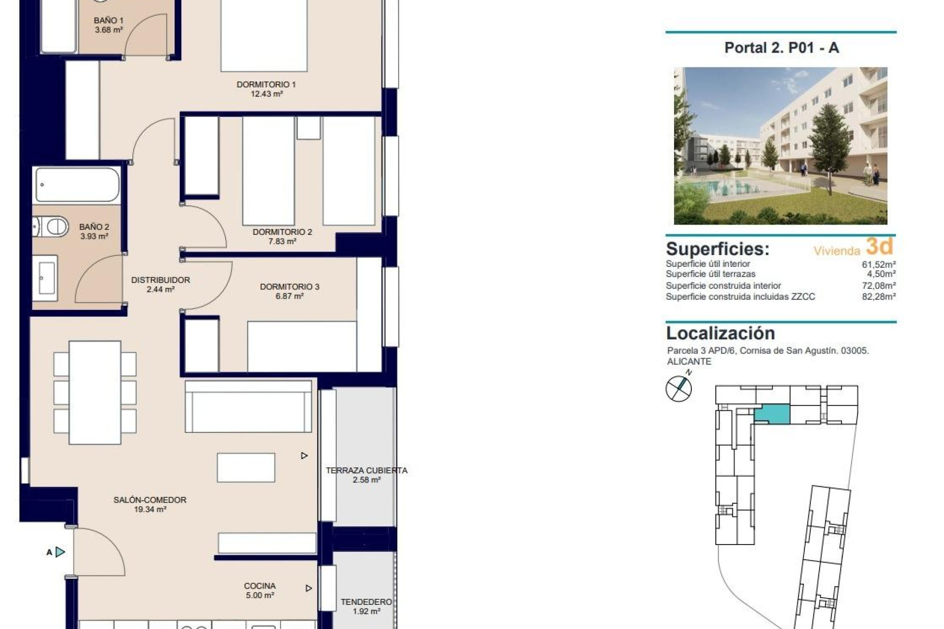Nouvelle construction - Appartement -
Alicante - San Agustín
