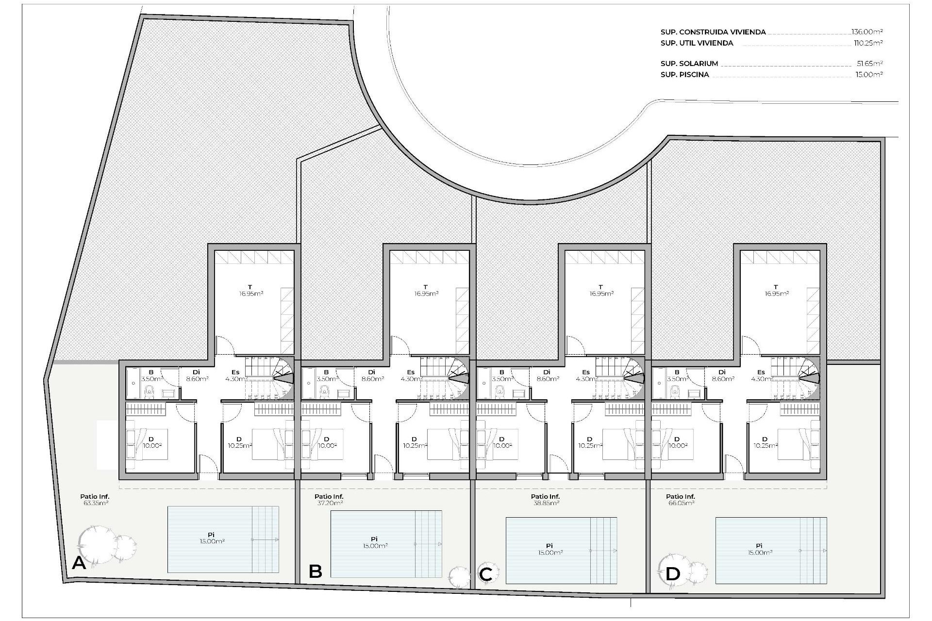 Nouvelle construction - Maison mitoyenne -
Mazarron - Country Club