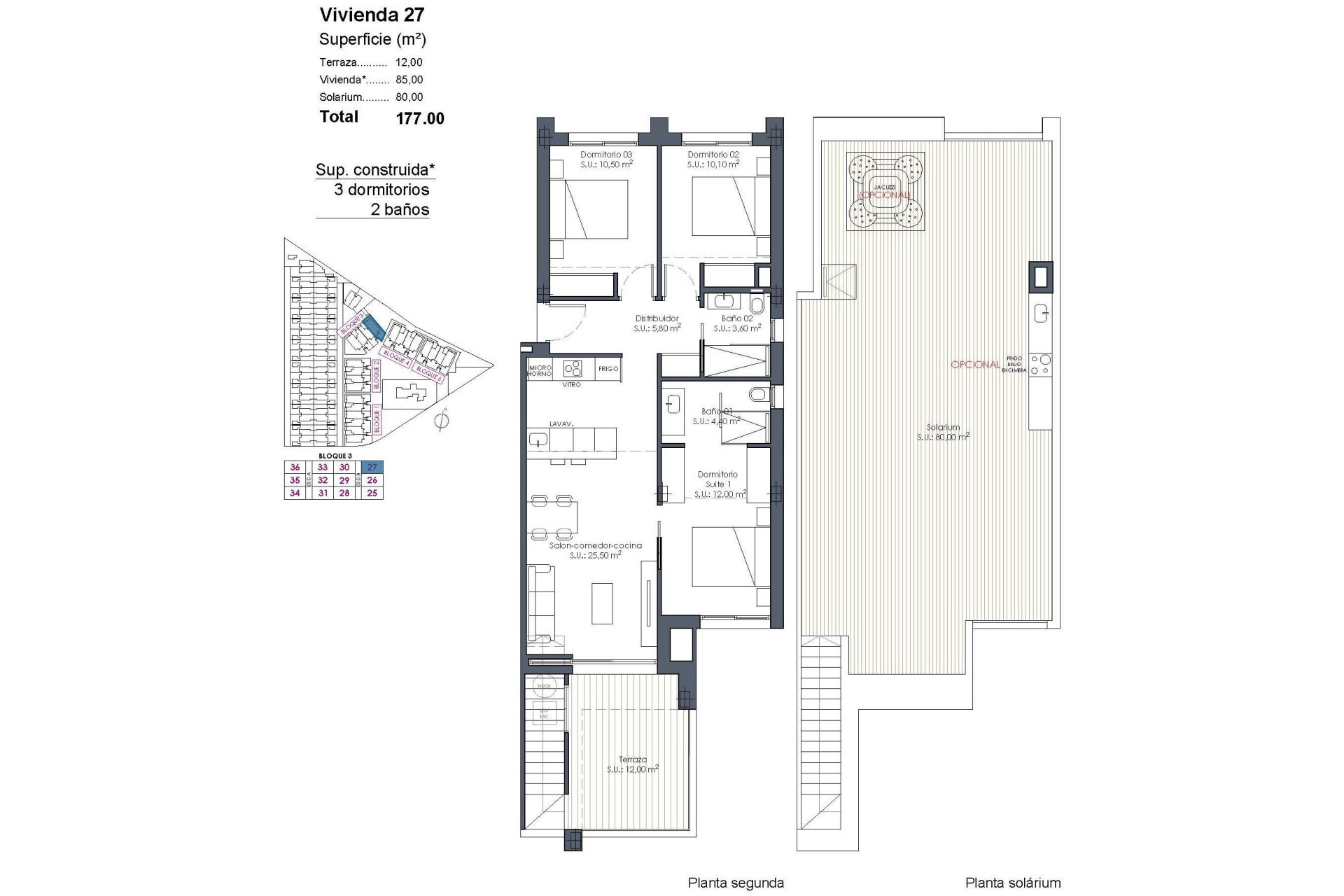 Nouvelle construction - Penthouse -
Los Alcazares - Serena Golf