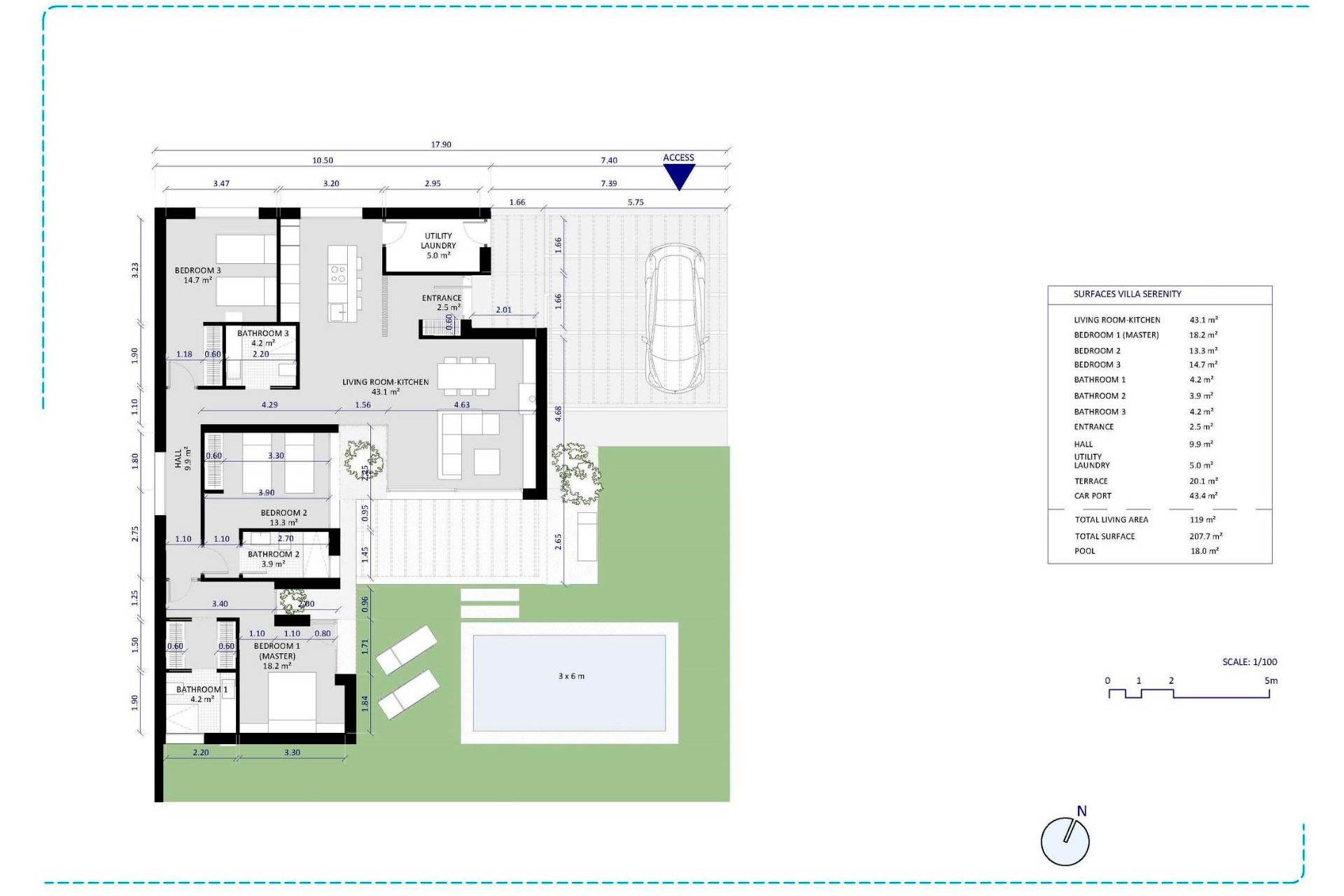 Nouvelle construction - Villa -
Banos y Mendigo - Altaona Golf