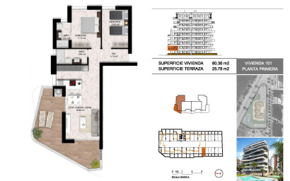 Nouvelle construction - apartment -
Guardamar del Segura - Puerto